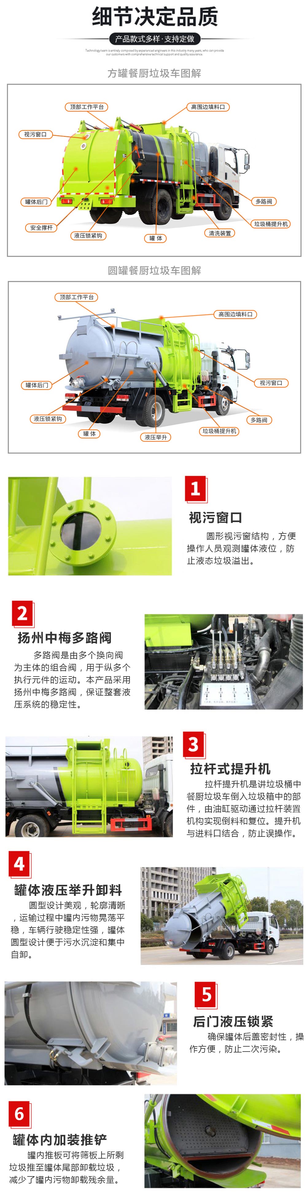 福田瑞沃國六餐廚垃圾車(chē)